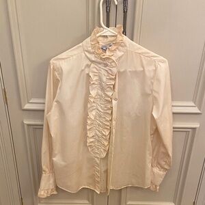 Bobbie Brooks Cream Ruffle Blouse